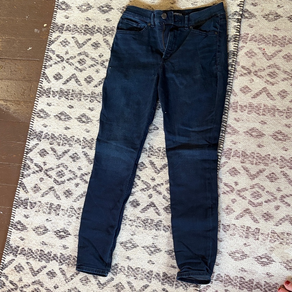 Express Women's Deep Indigo Skinny Jeans